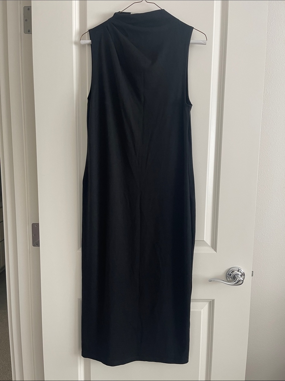 Babaton Aritzia Classic Black Sleeveless Midi Dress